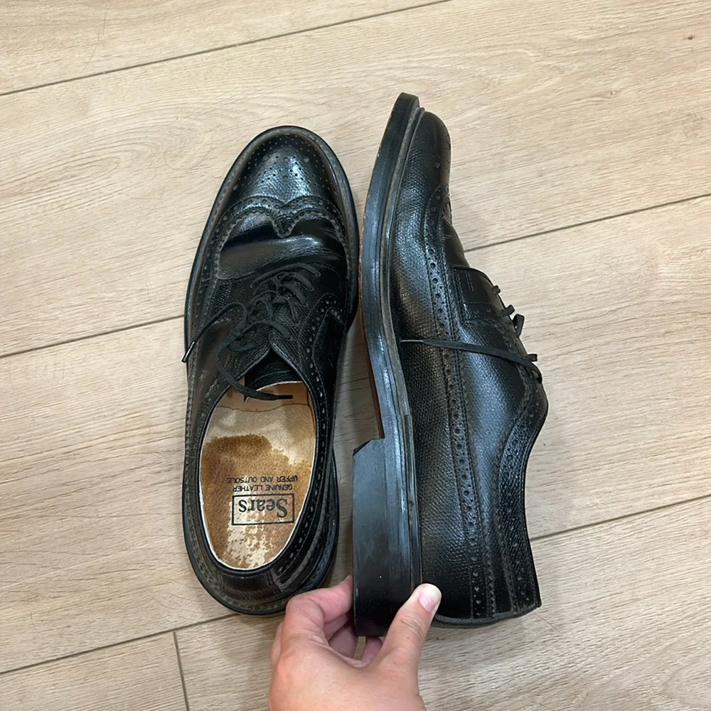Vintage 70s Sears Men’s Wingtip Dress Shoes 9.5D